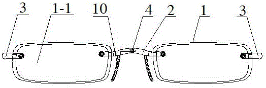 Quick-installation wipeable folding glasses framework