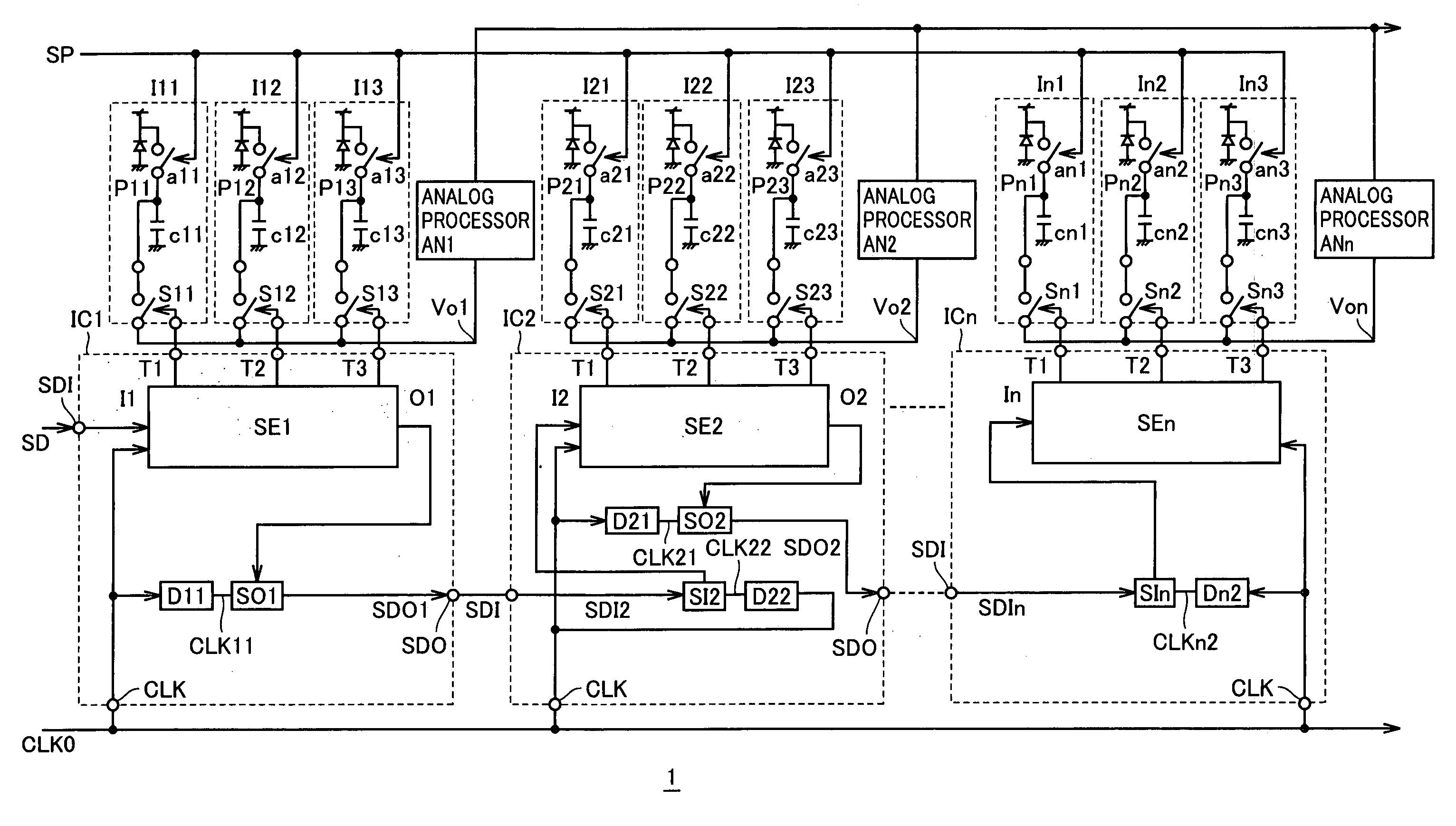 Semiconductor device capable of preventing erroneous operation attributed to electrostatic noise, and input device and scanner equipped therewith