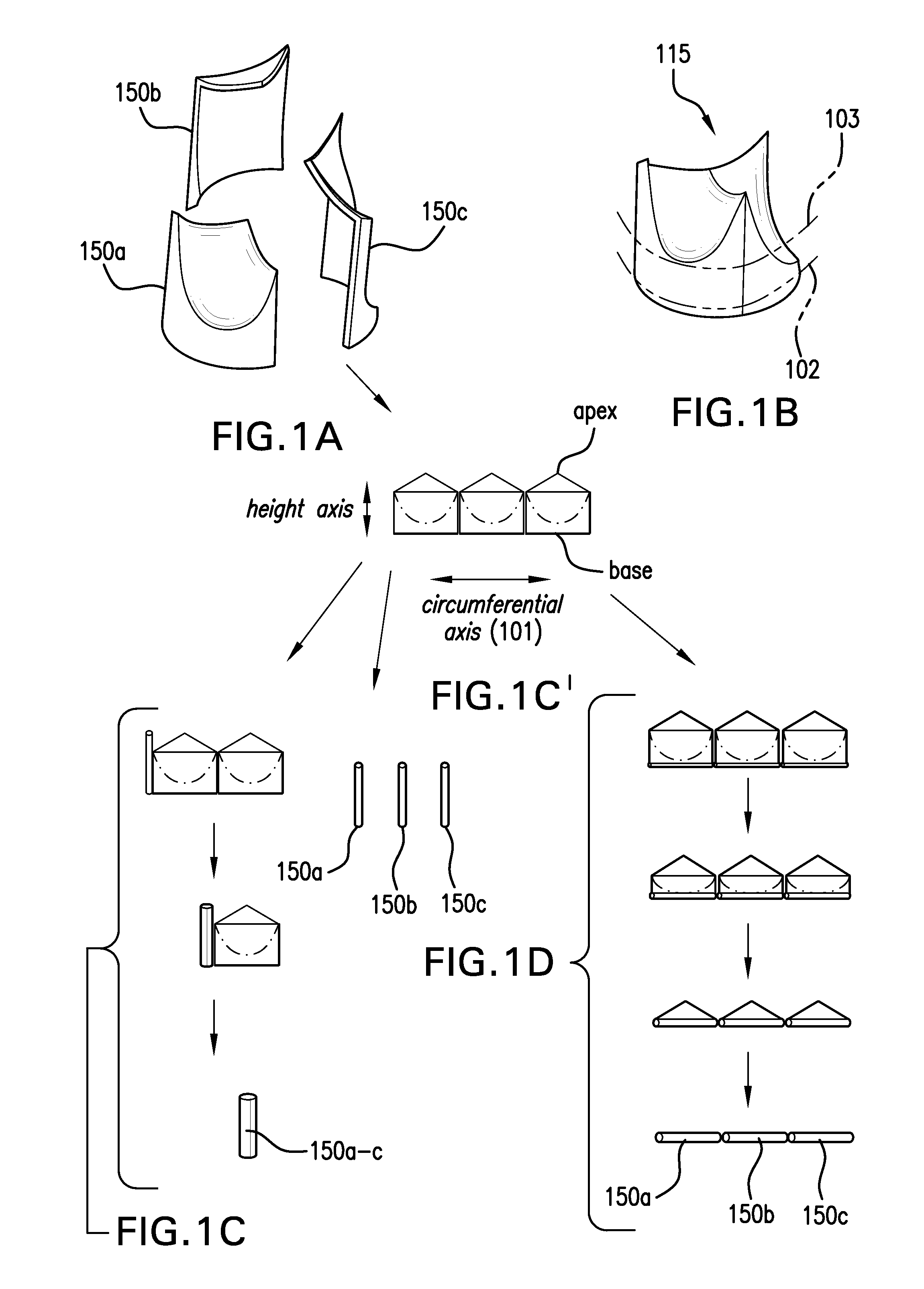 Self-assembling modular percutaneous valve and methods of folding, assembly and delivery