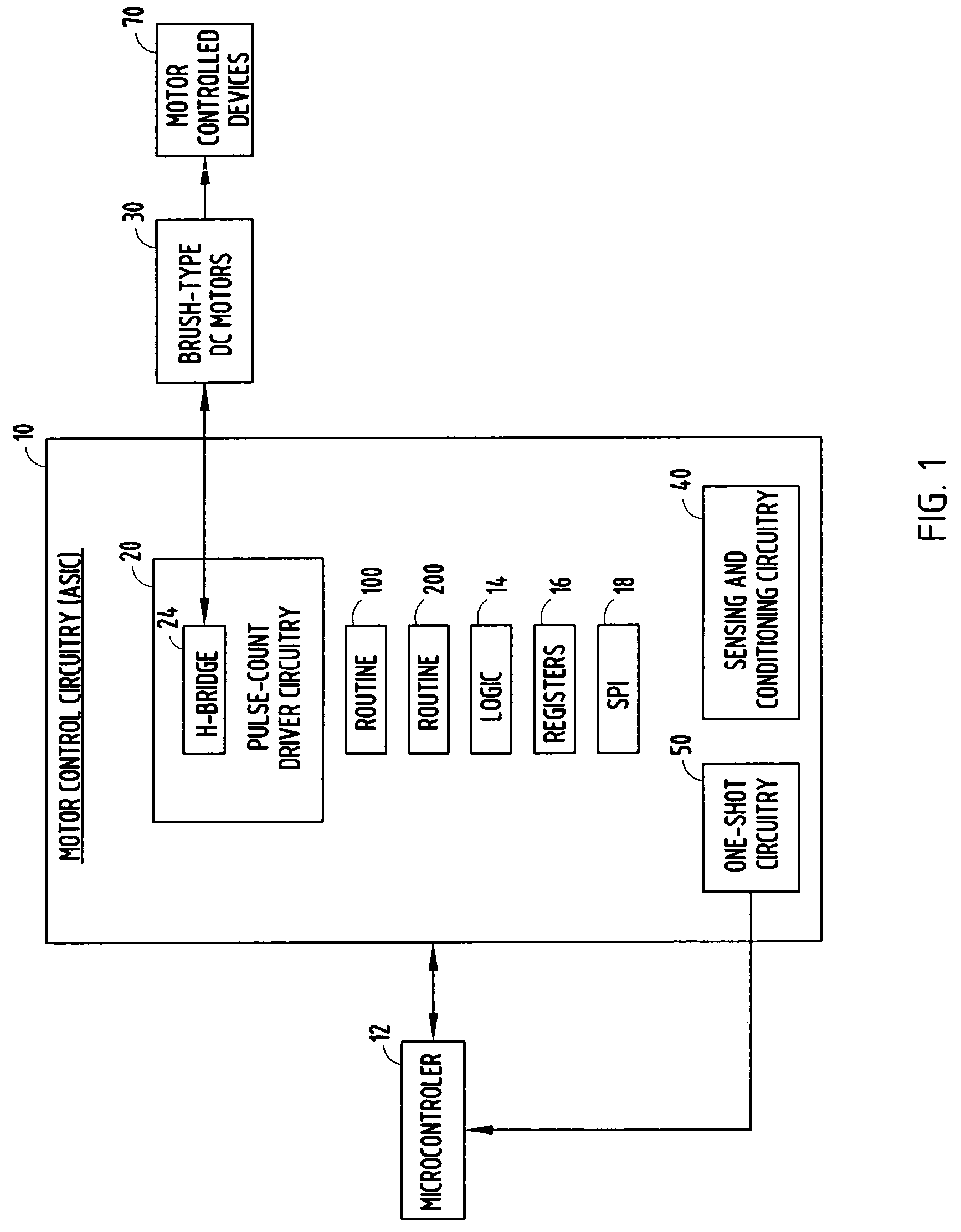 Position detection and external driver multiplexing system for DC motors