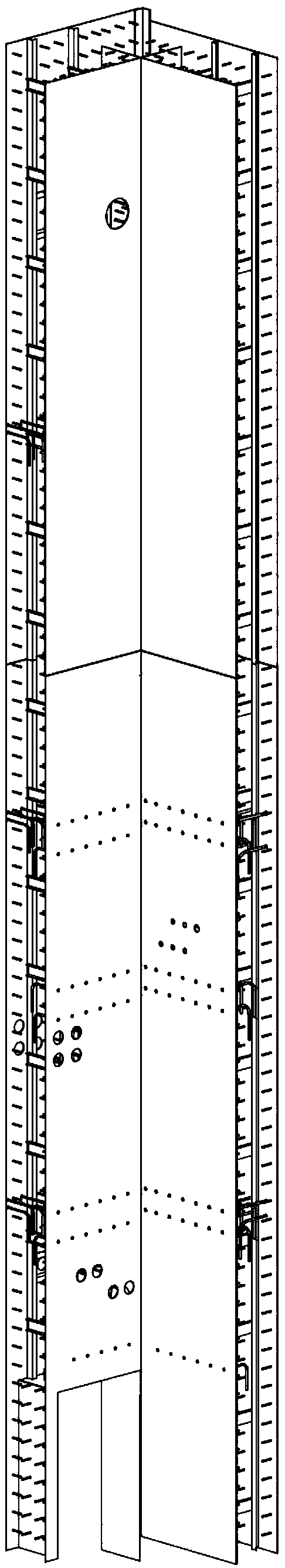 Manufacturing method of large steel formwork