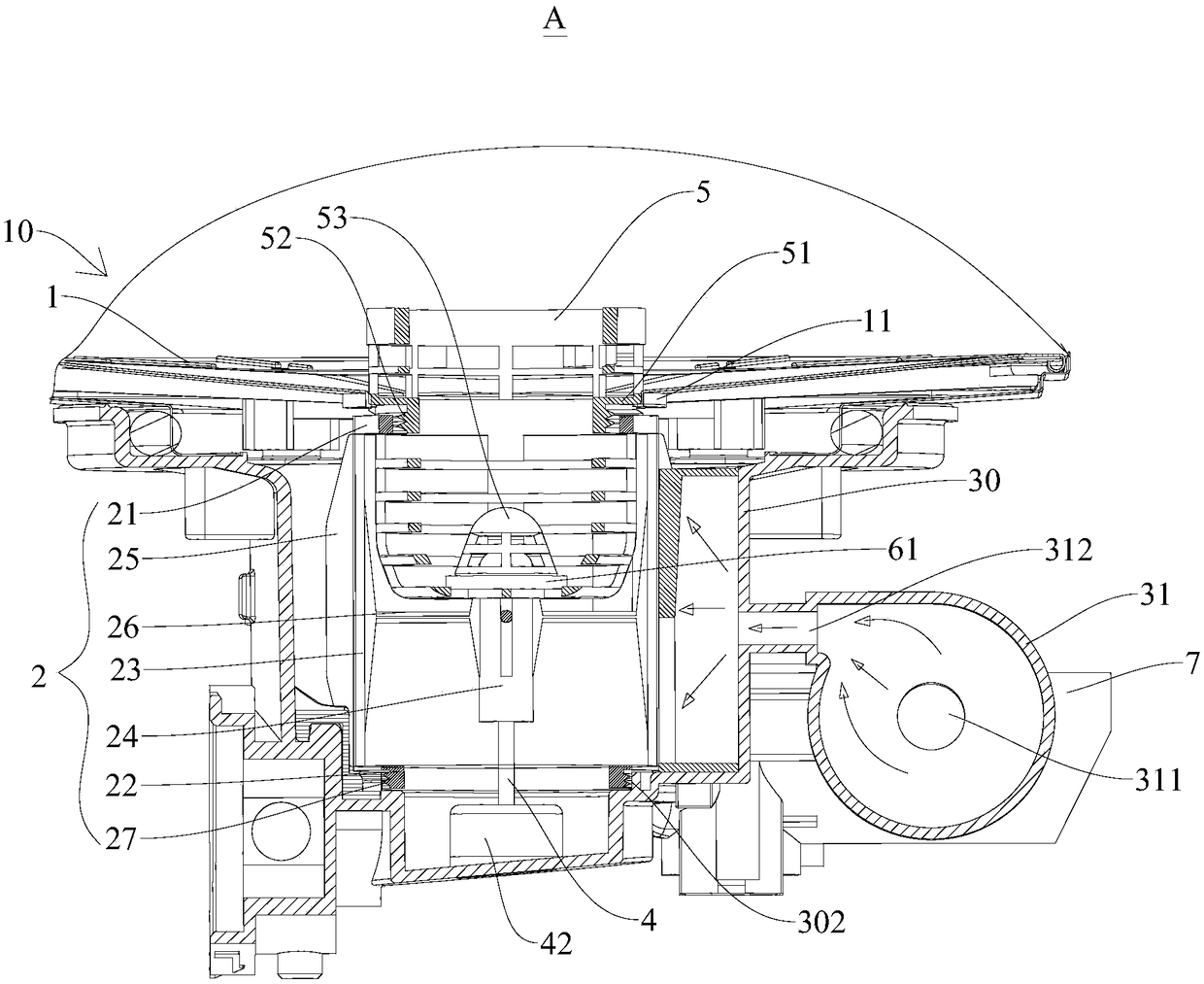 Bowl washing machine and filtering system thereof