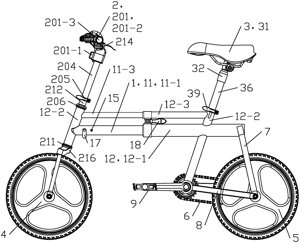 Adjustable bicycle