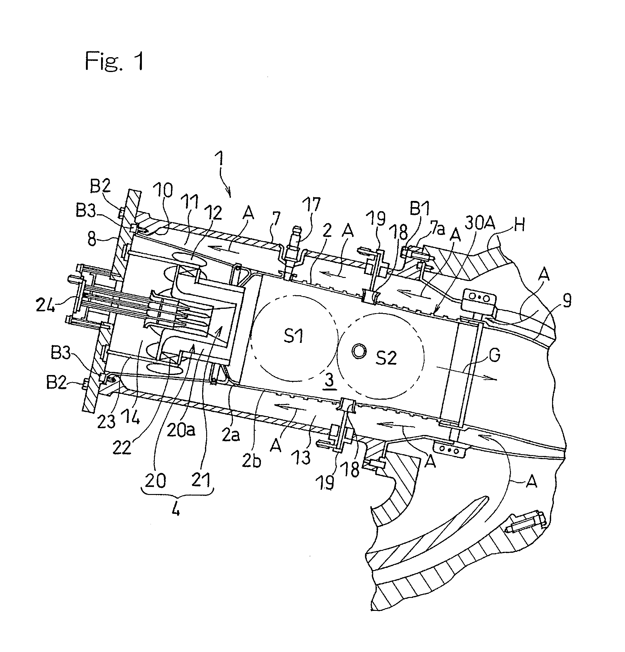 Cooling structure for gas turbine combustor