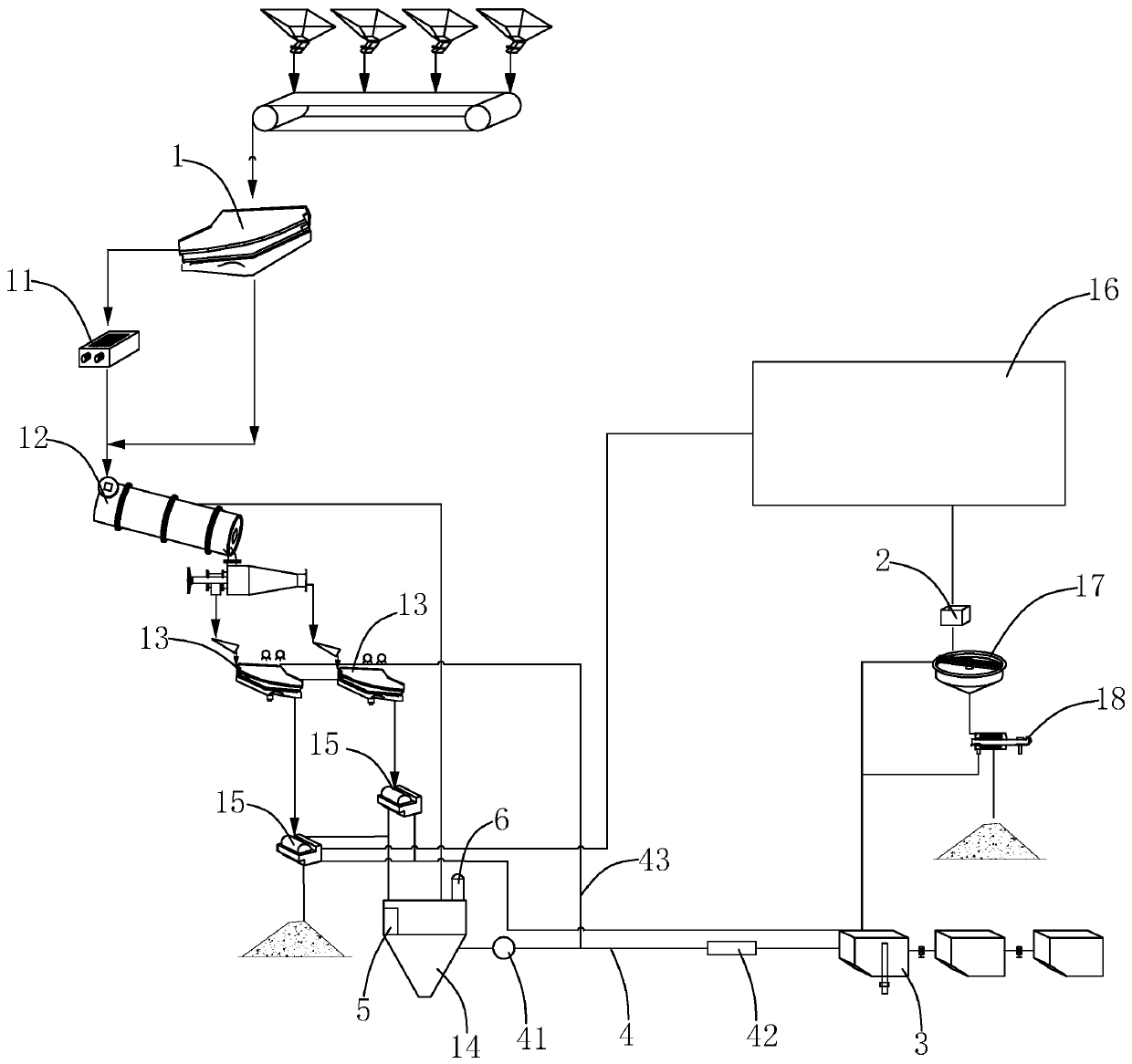 Utilizing system for coal washing circulating water