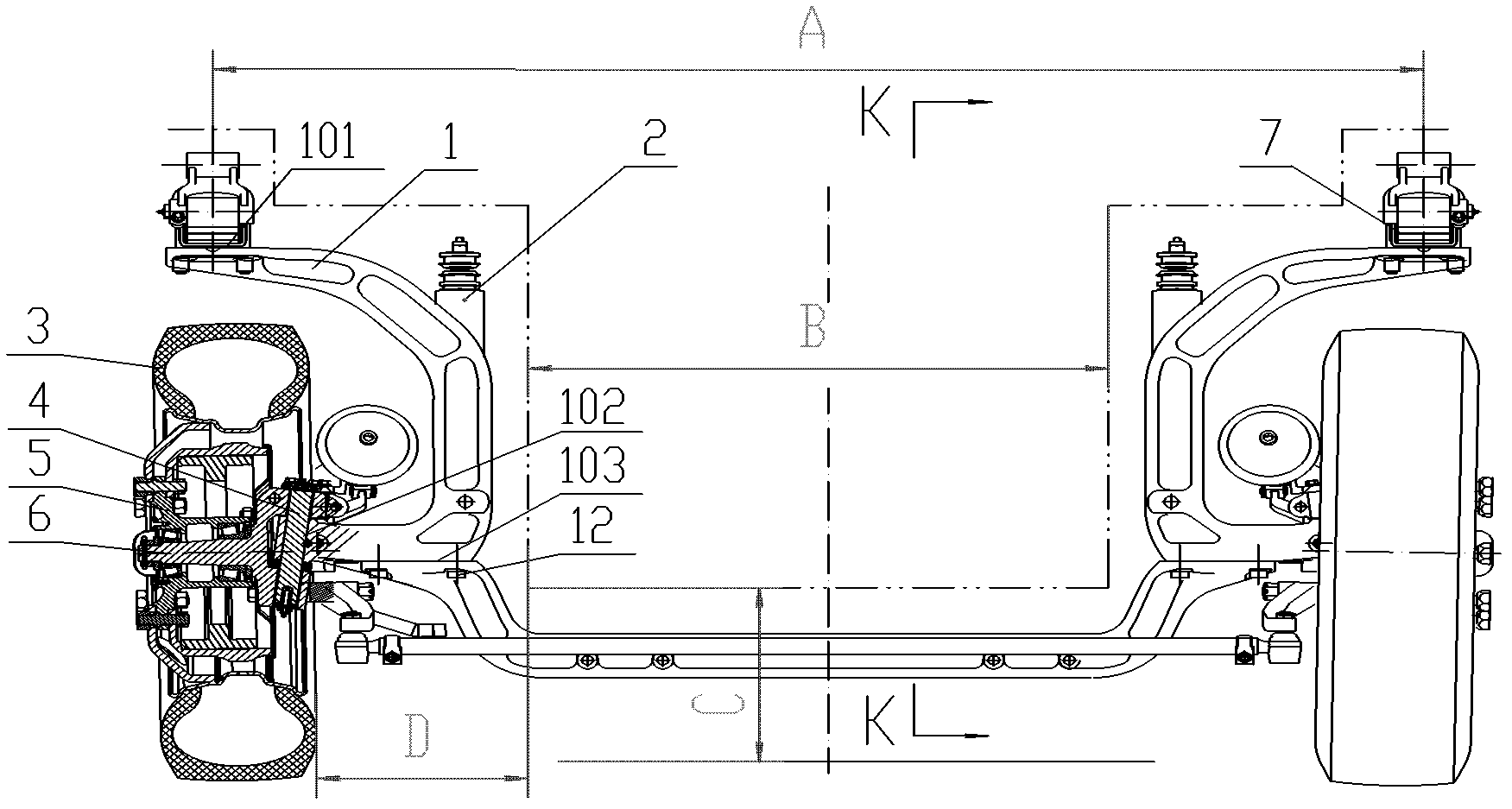 Vehicle suspension system and vehicle with same