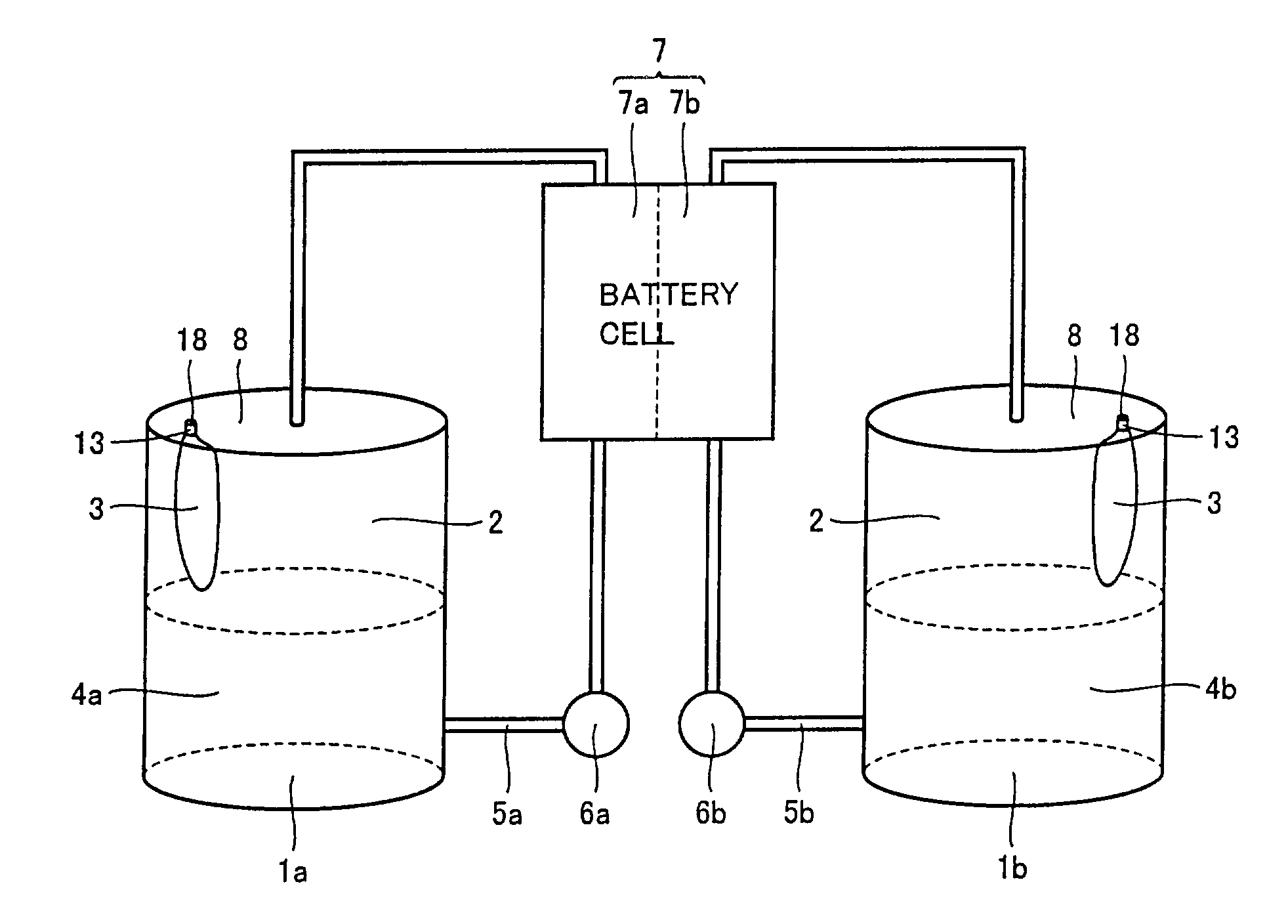 Pressure fluctuation prevention tank structure, electrolyte circulation type secondary battery, and redox flow type secondary battery