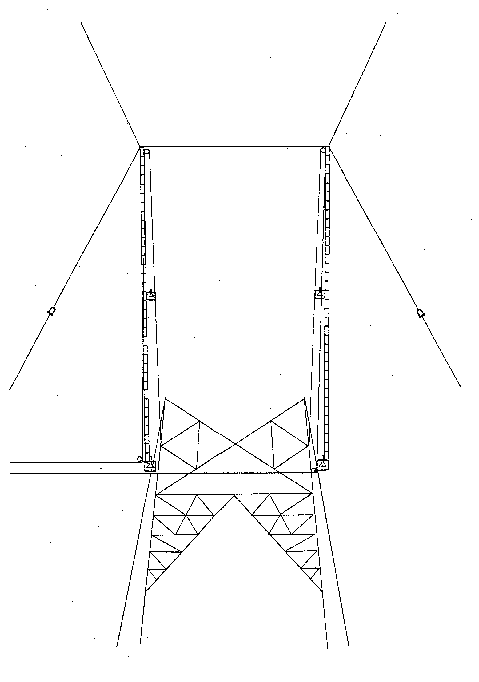 Method for assembling iron tower through high-voltage power transmission lines