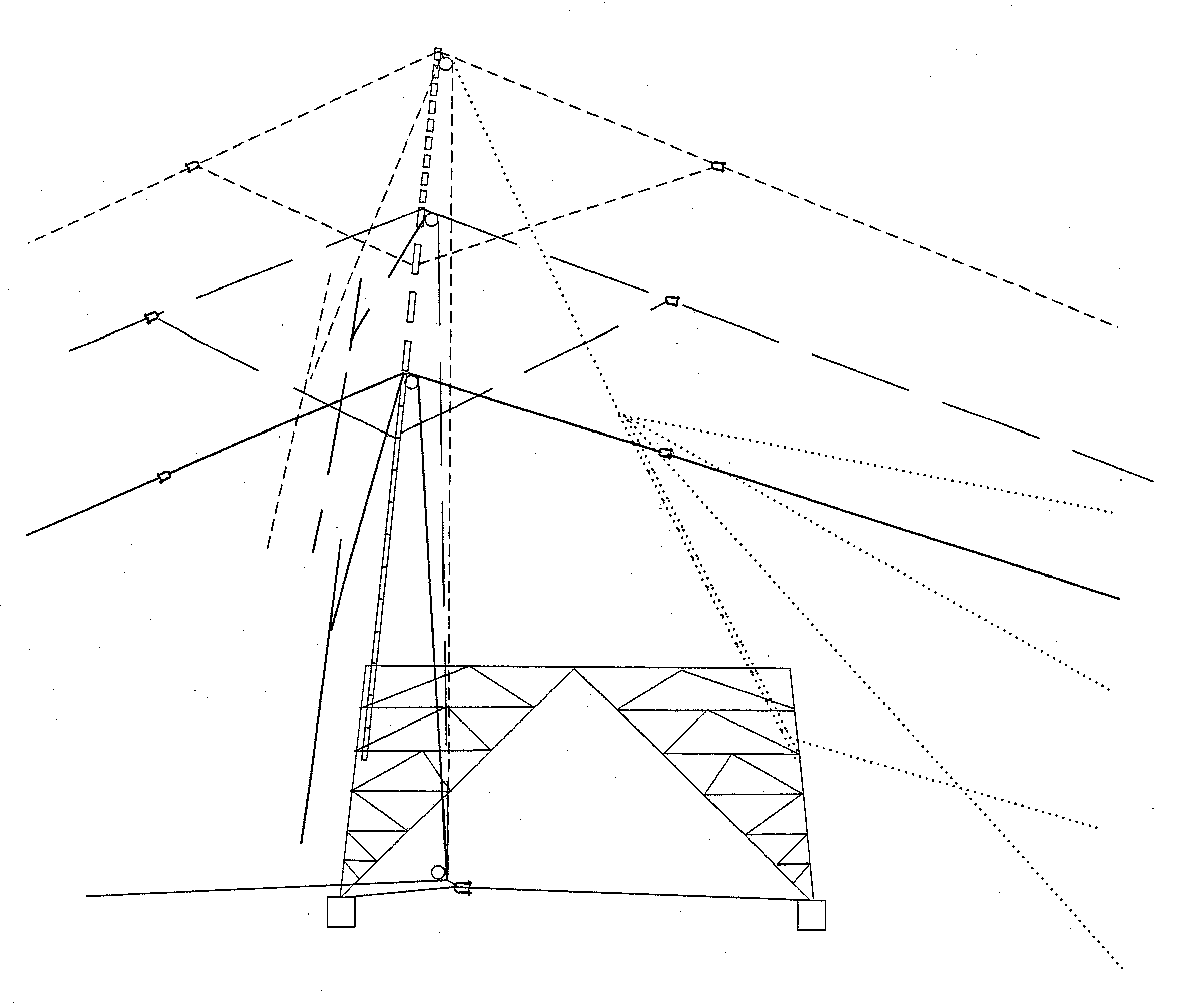 Method for assembling iron tower through high-voltage power transmission lines