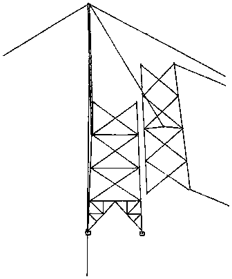 Method for assembling iron tower through high-voltage power transmission lines