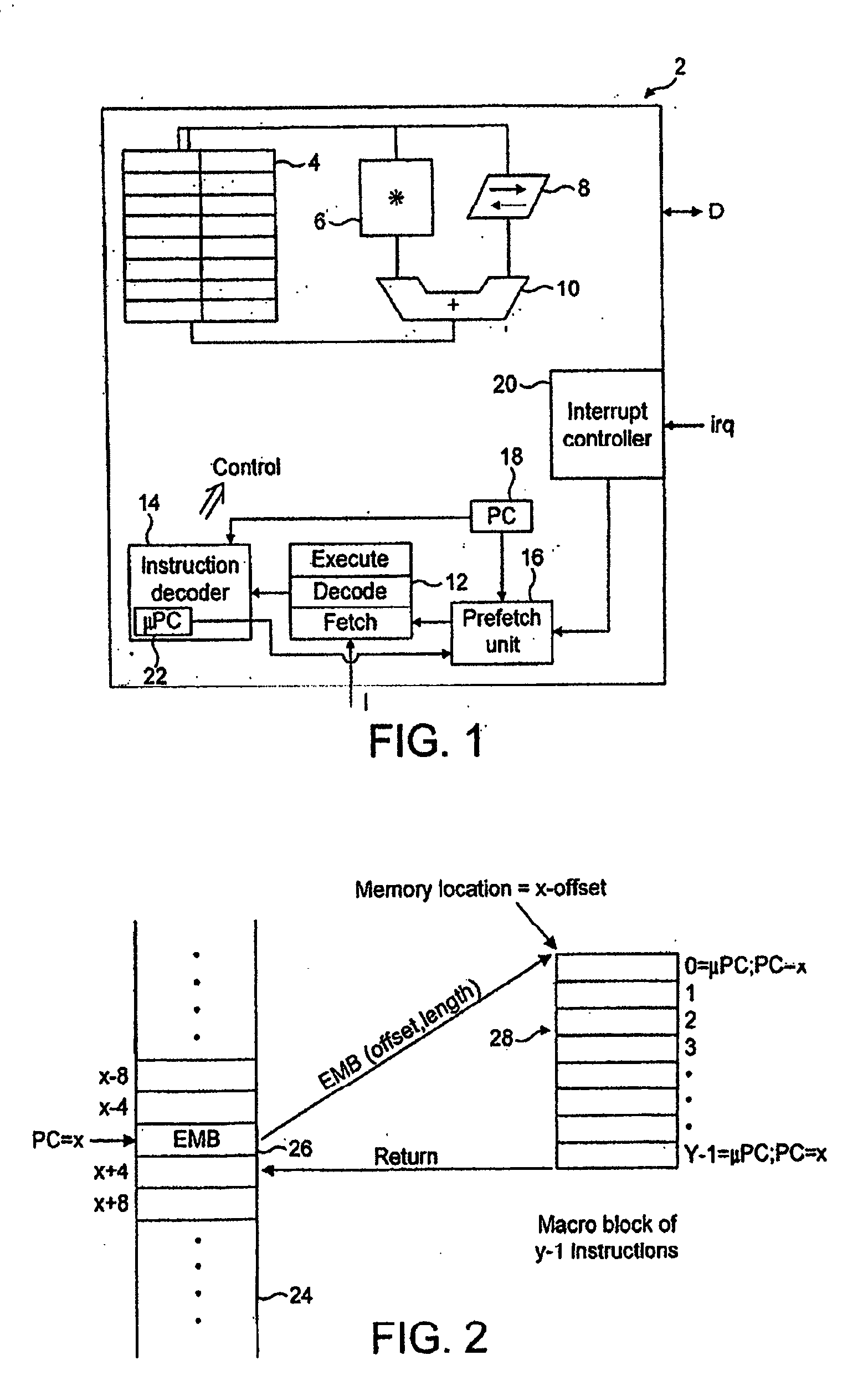 Controlling execution of a block of program instructions within a computer processing system