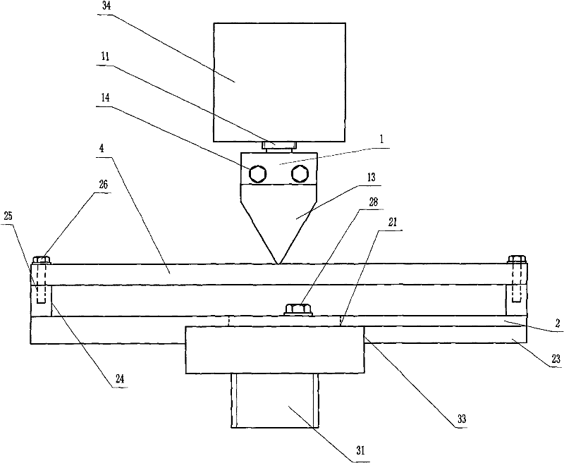 Clamp for rail fatigue experiment acted by bending moment