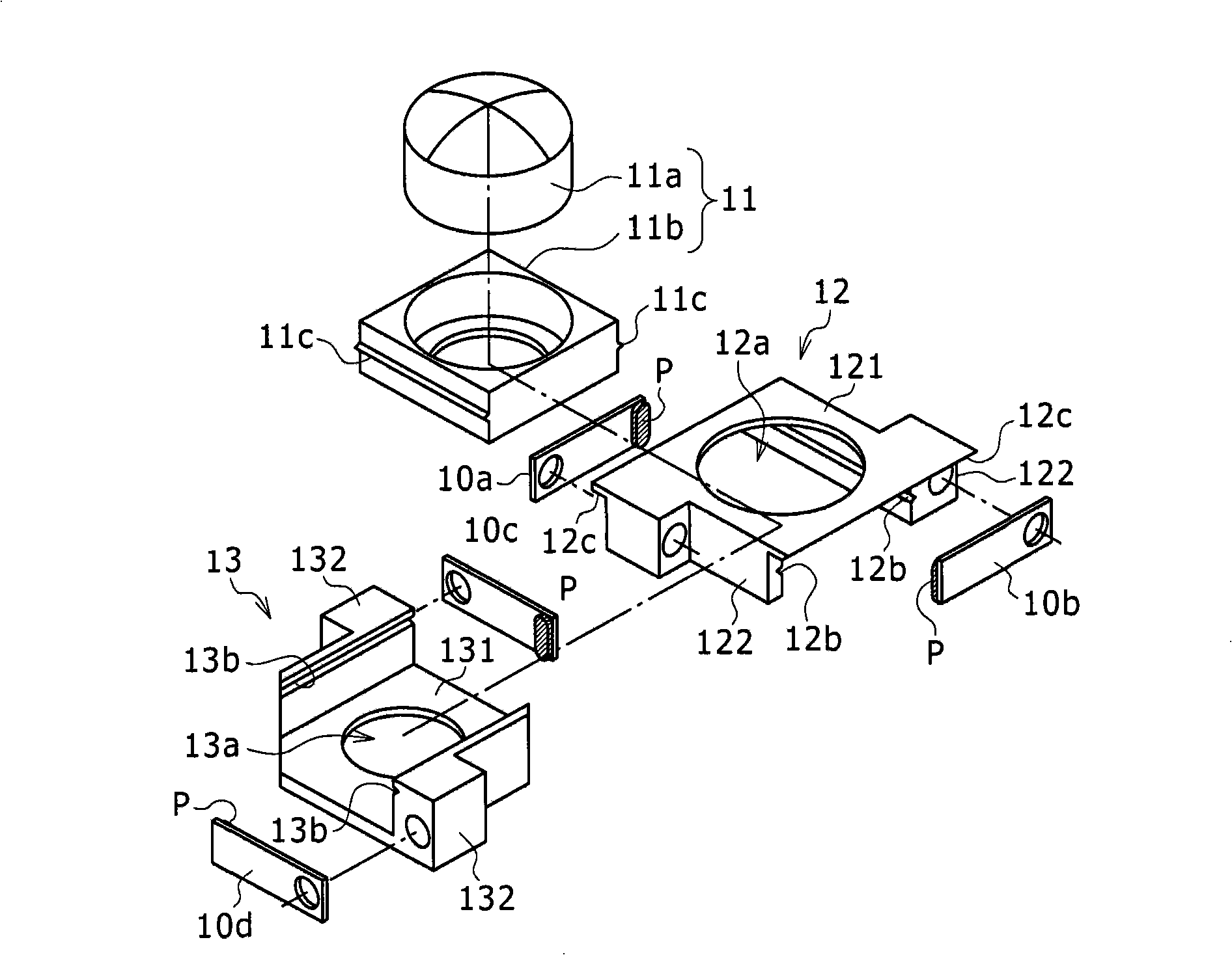 Optical element module and image pickup device