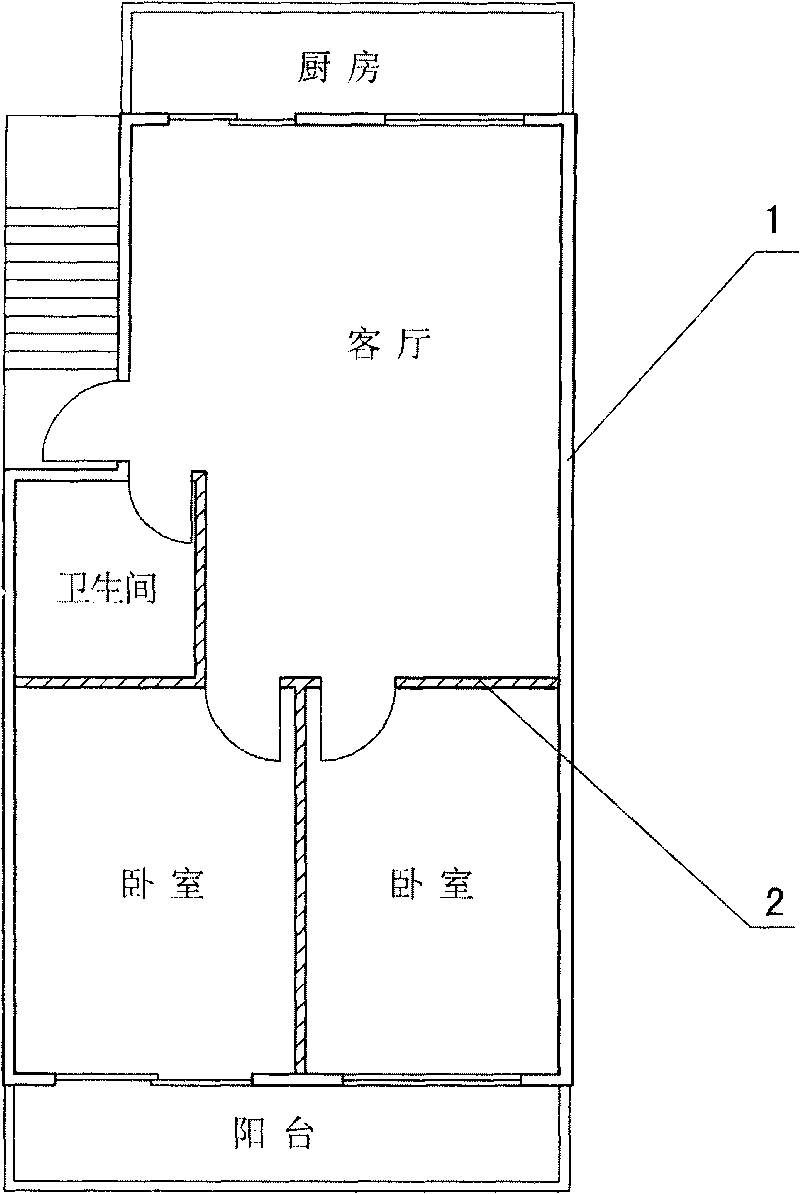 House with flexibly partitioning layout