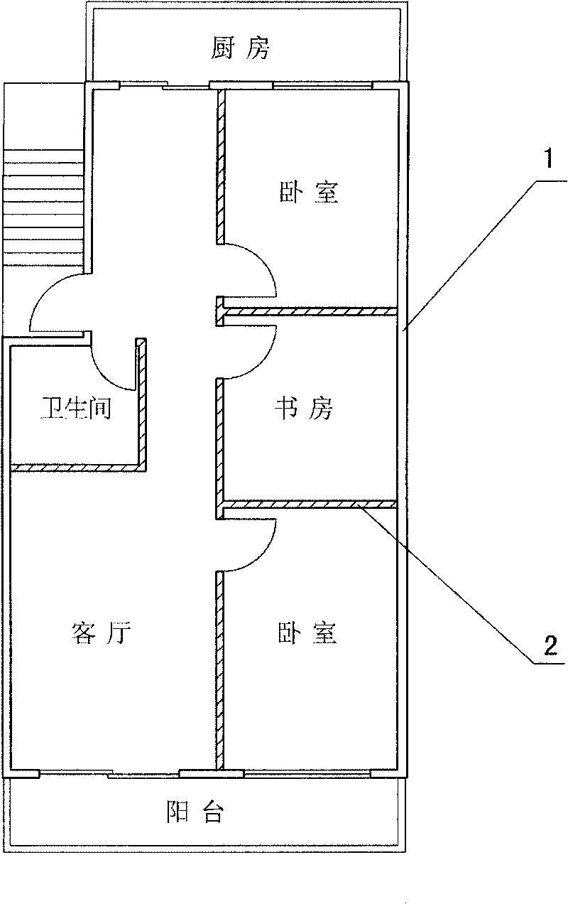 House with flexibly partitioning layout