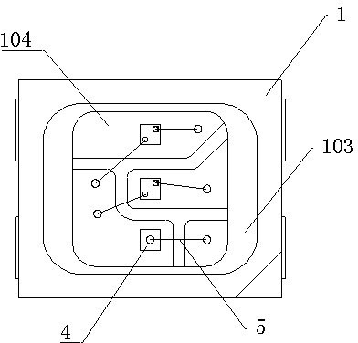 High-cup-shaped light-emitting diode bracket with surface mount device (SMD)
