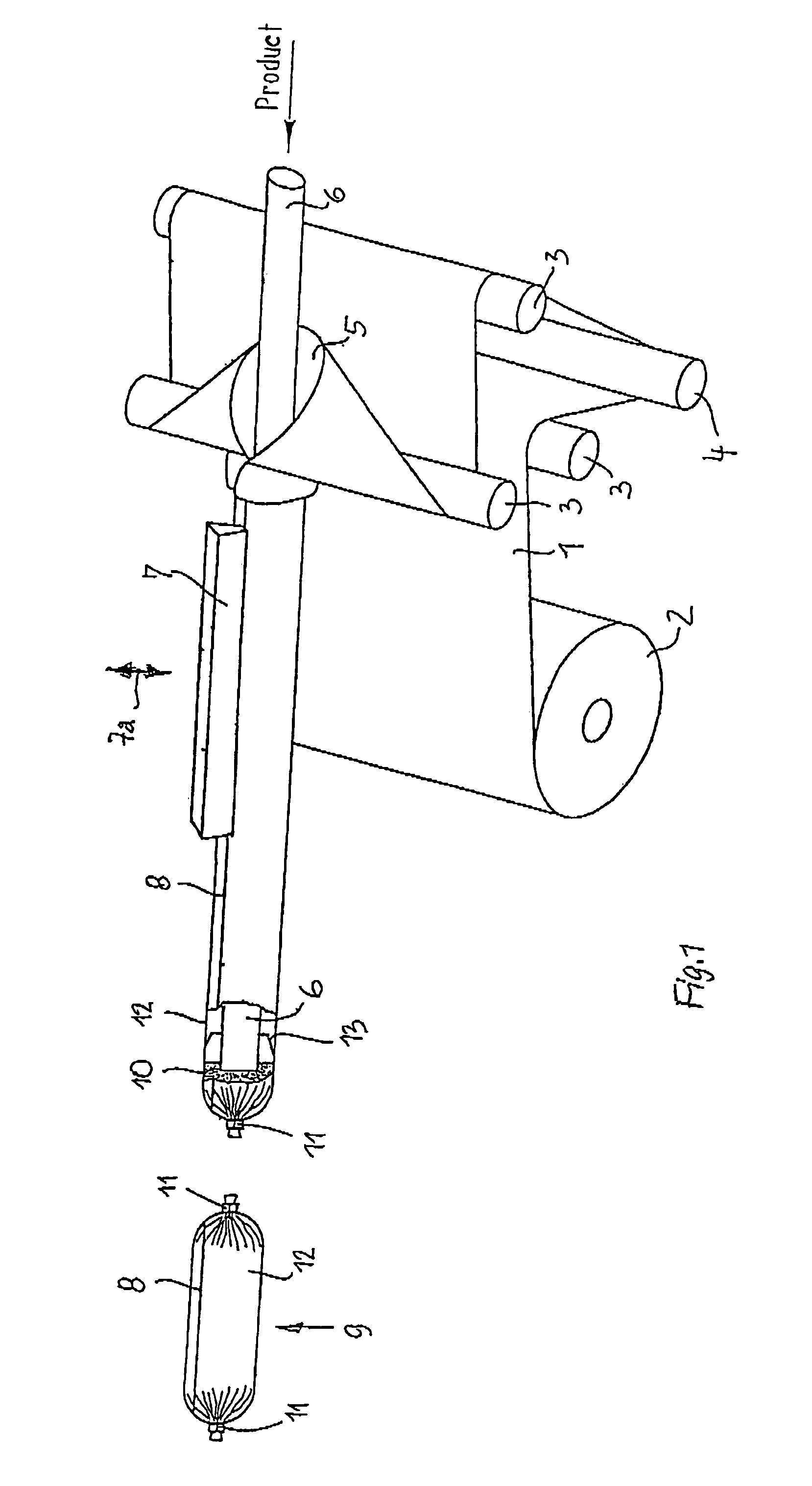 Process for the production of portion packs in a tubular film