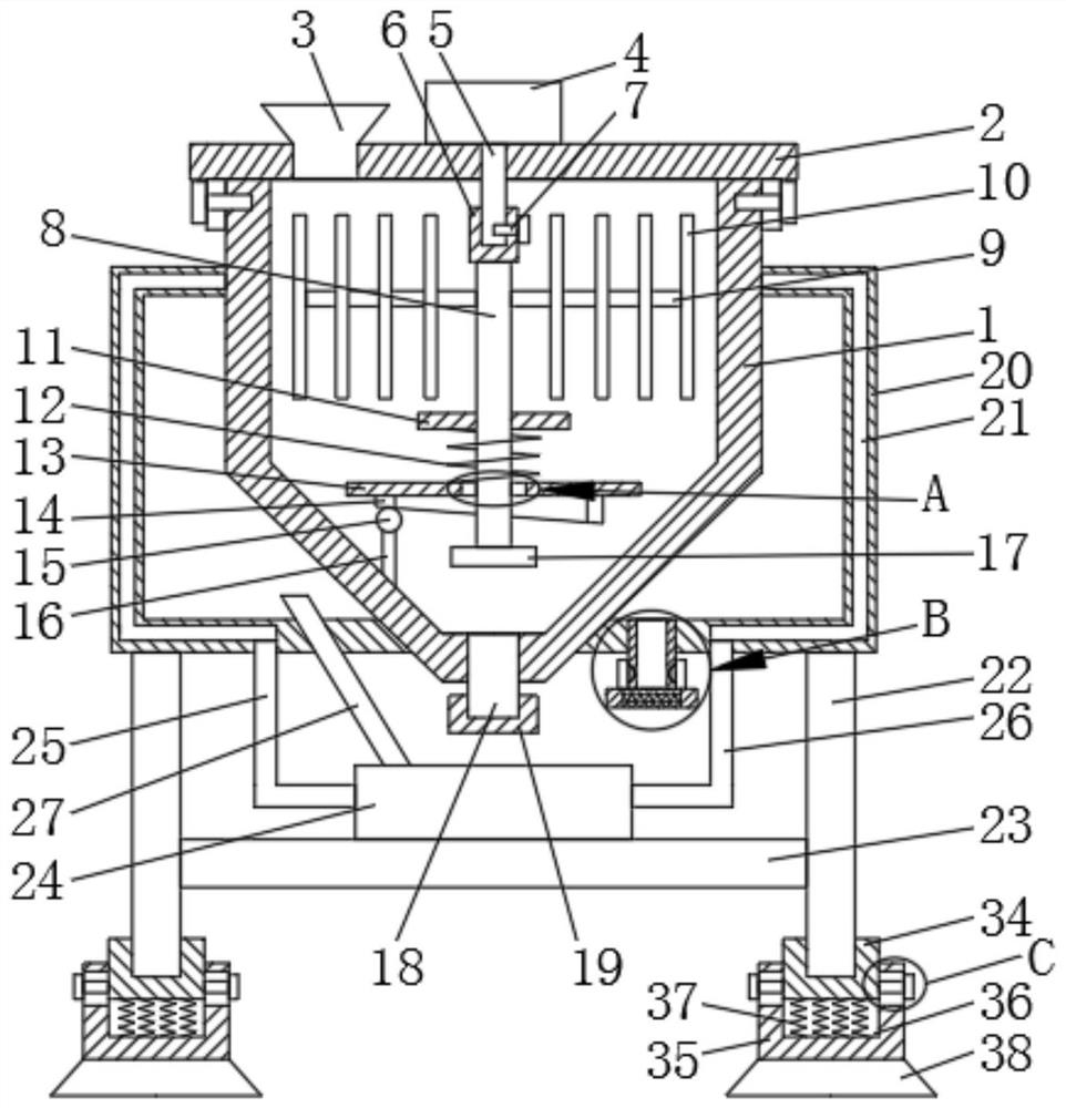 Liquid nitrogen cooling device of synthetic resin preparation reaction kettle