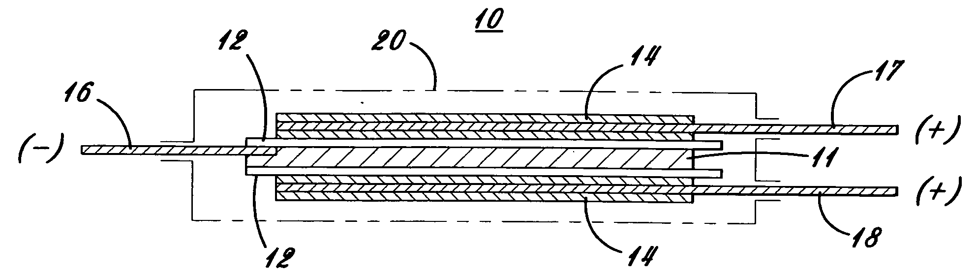 High rate primary lithium battery with solid cathode