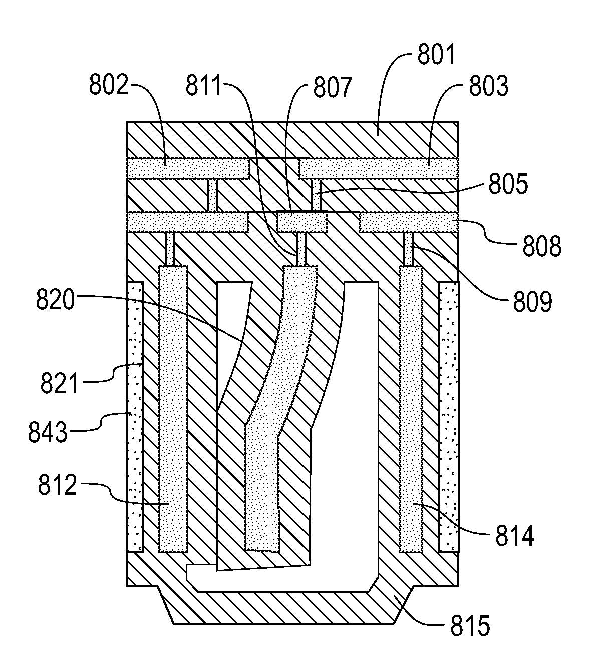 Small wafer area MEMS switch