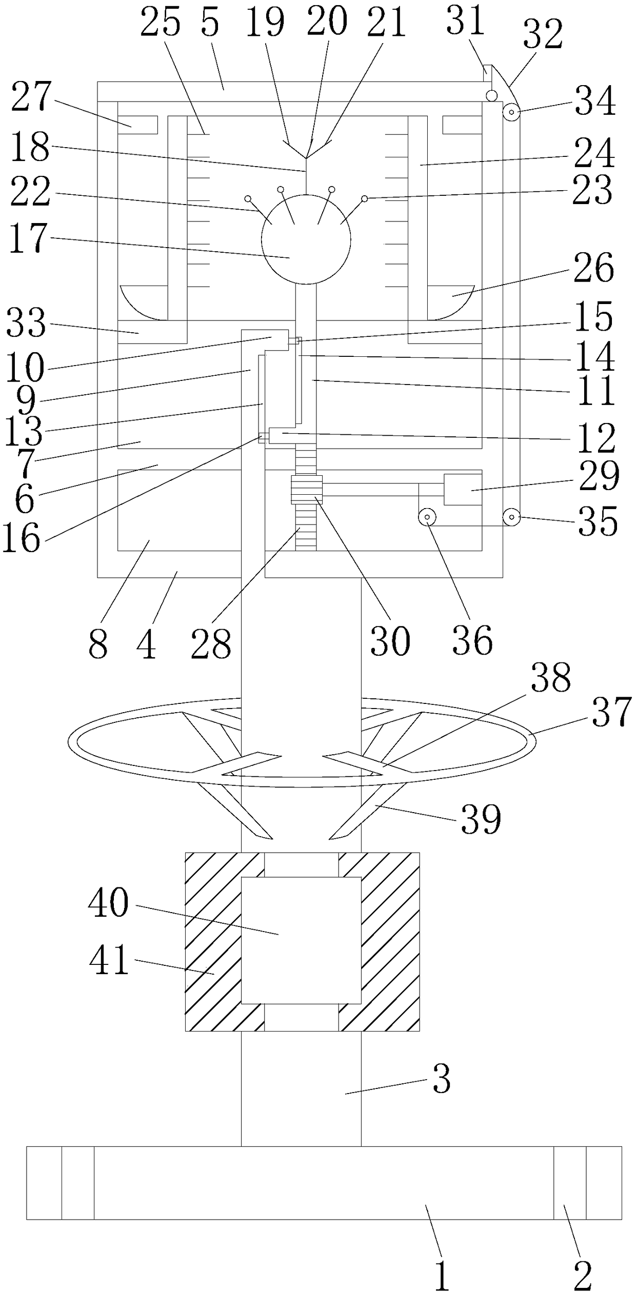 Multi-angle lightning rod capable of discharging in advance