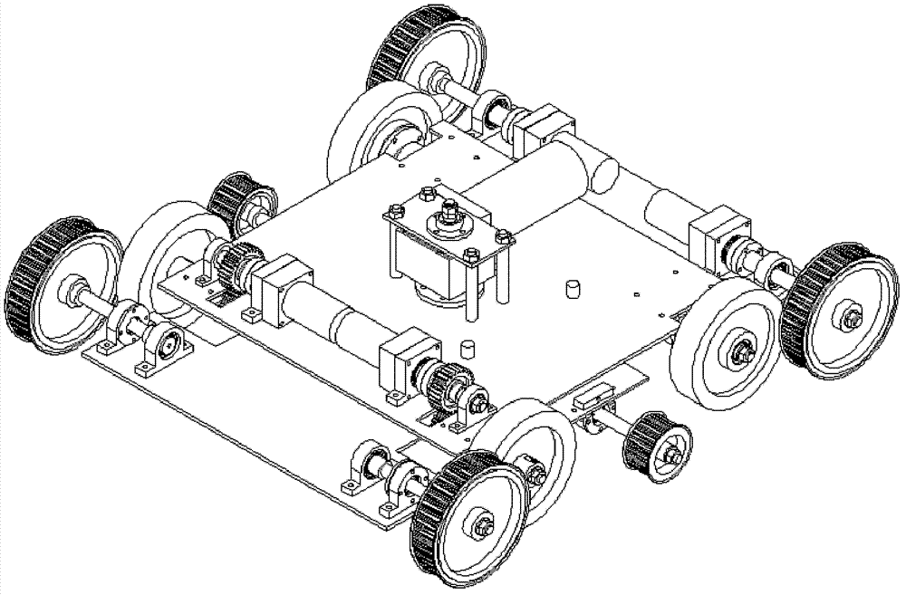 Track-wheel combined type mobile robot