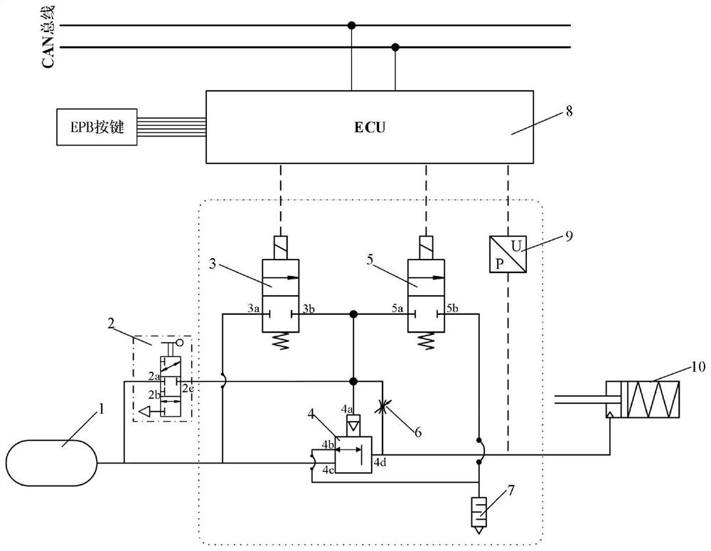 Air pressure type electronic parking system