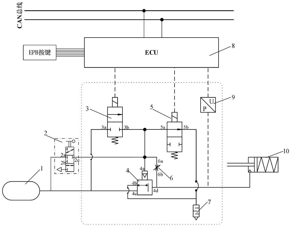 Air pressure type electronic parking system