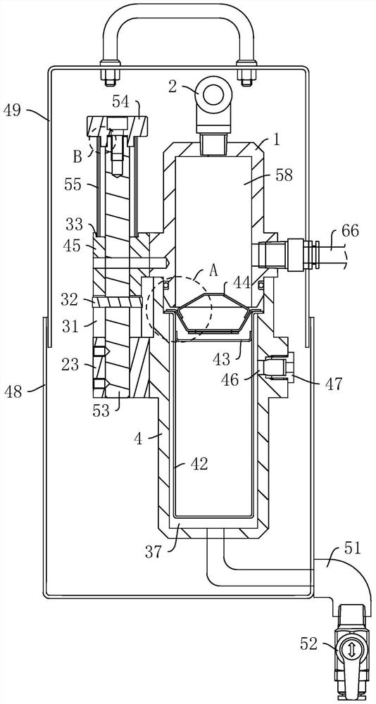 Suction type material receiving device, main shaft side material receiving system and auxiliary shaft side material receiving system