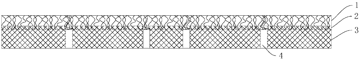 Composite non-woven fabric for filtering dust and manufacturing process thereof