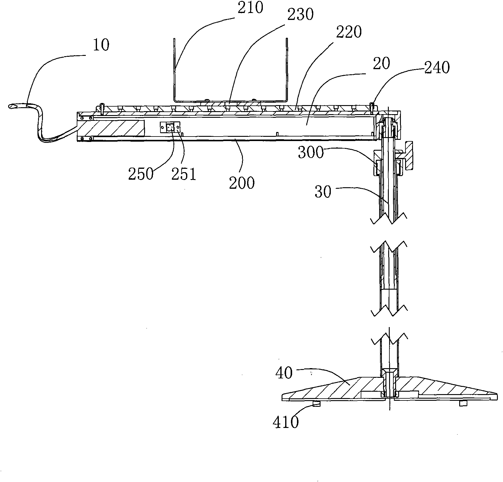 Electronic inspection device for ears, nose and throat