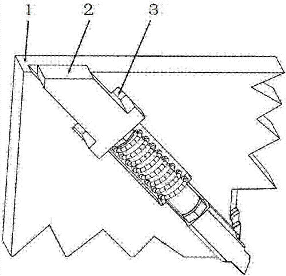 Automatic rebounding device for movable block