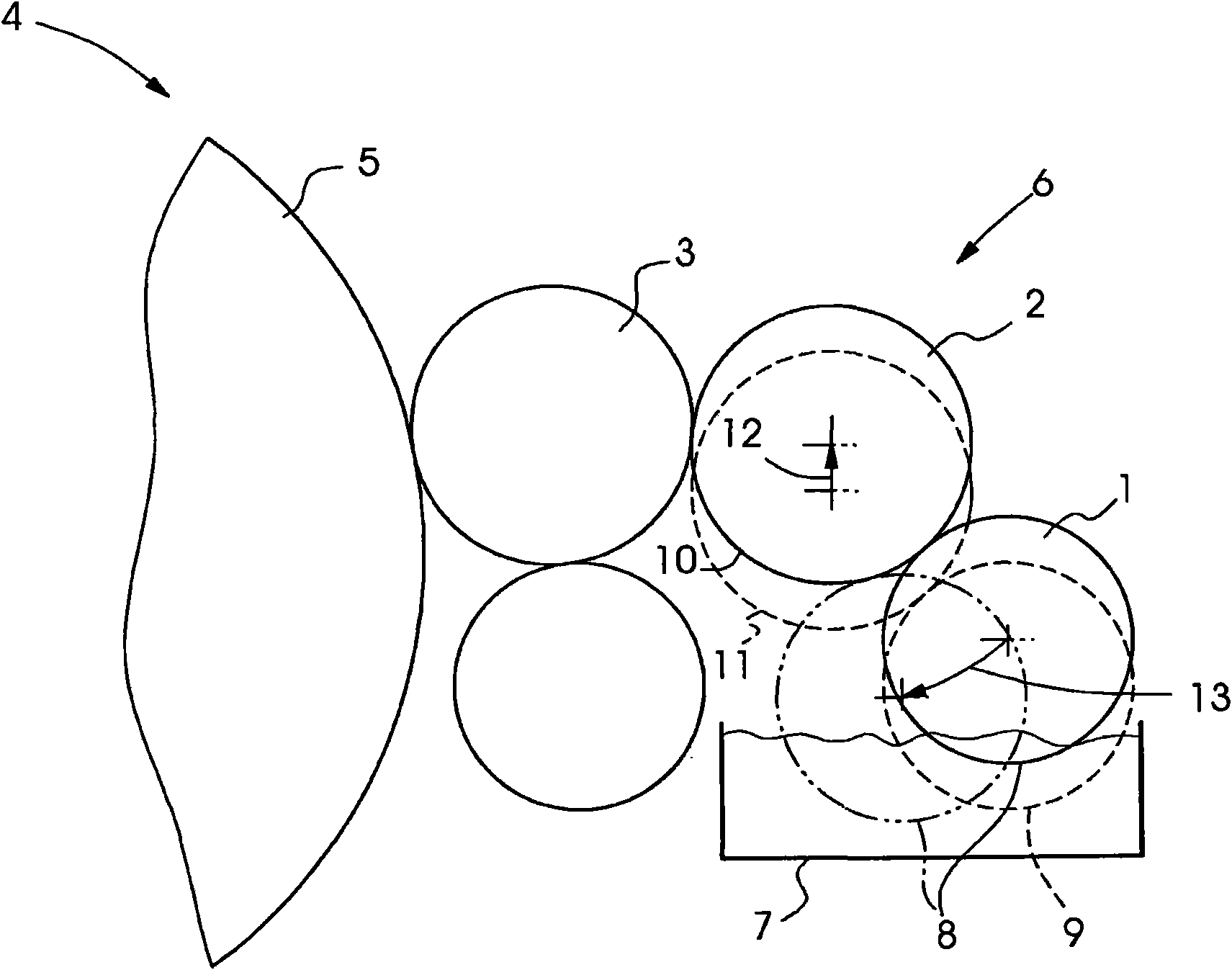 Method for roller adjustment in a printing press and dampening unit of a printing press