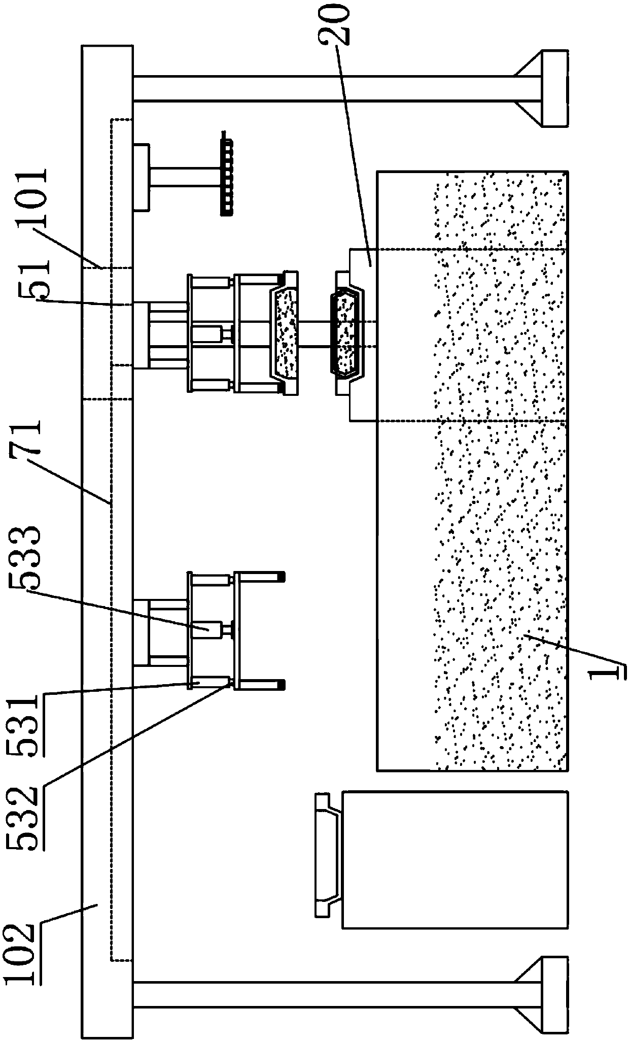 Continuous pulp shaping machine and working method thereof