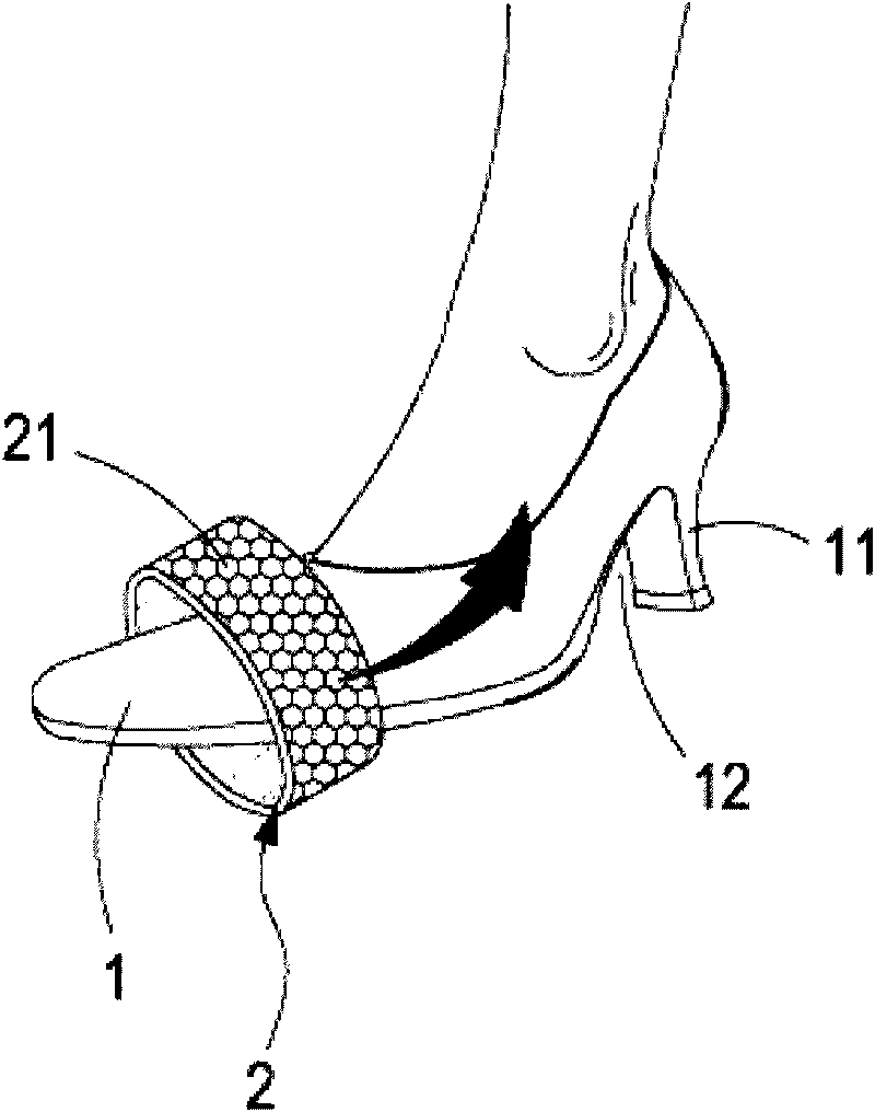 Molding and fixing structure of shoes