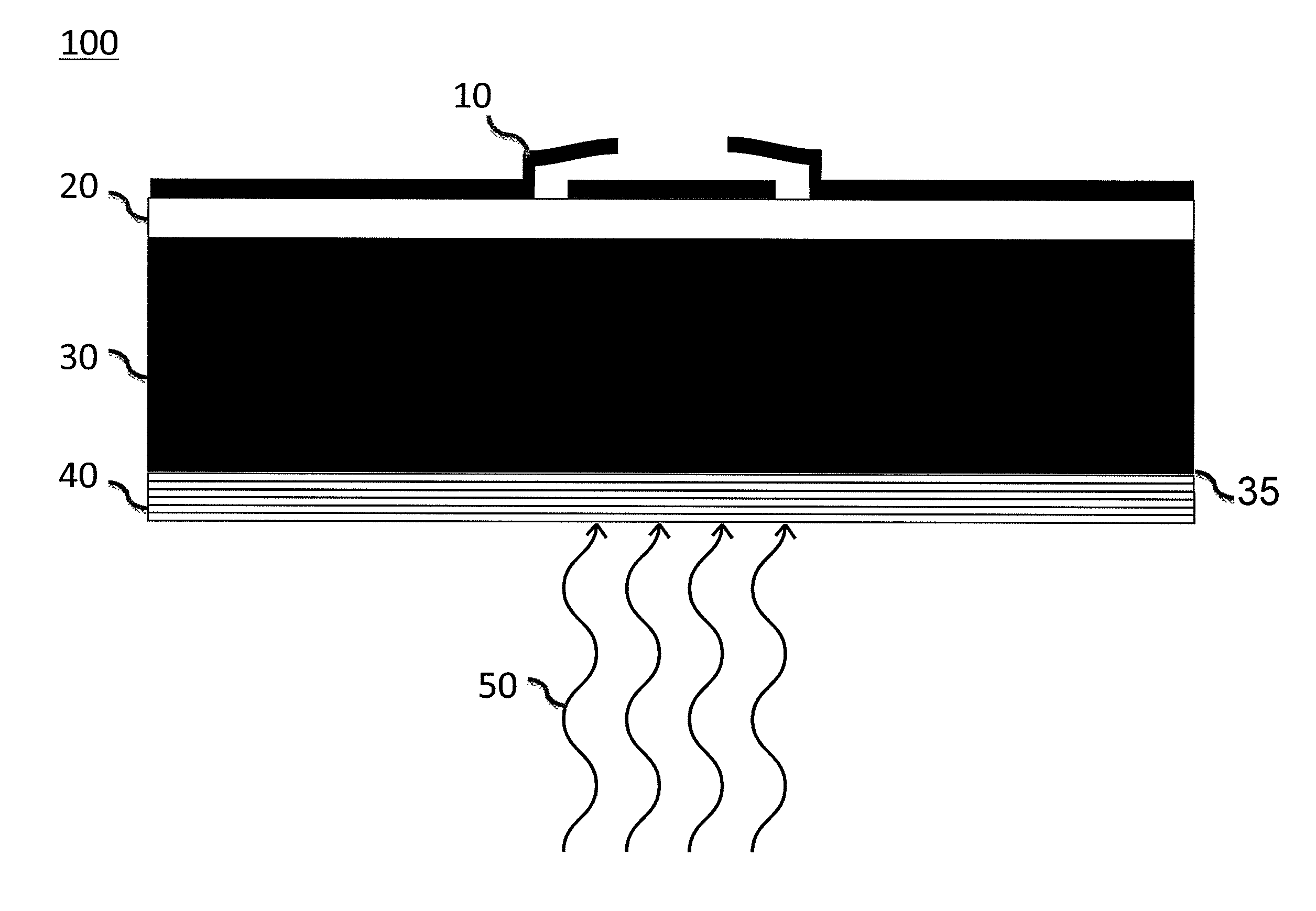 Solid state back-illuminated photon sensor