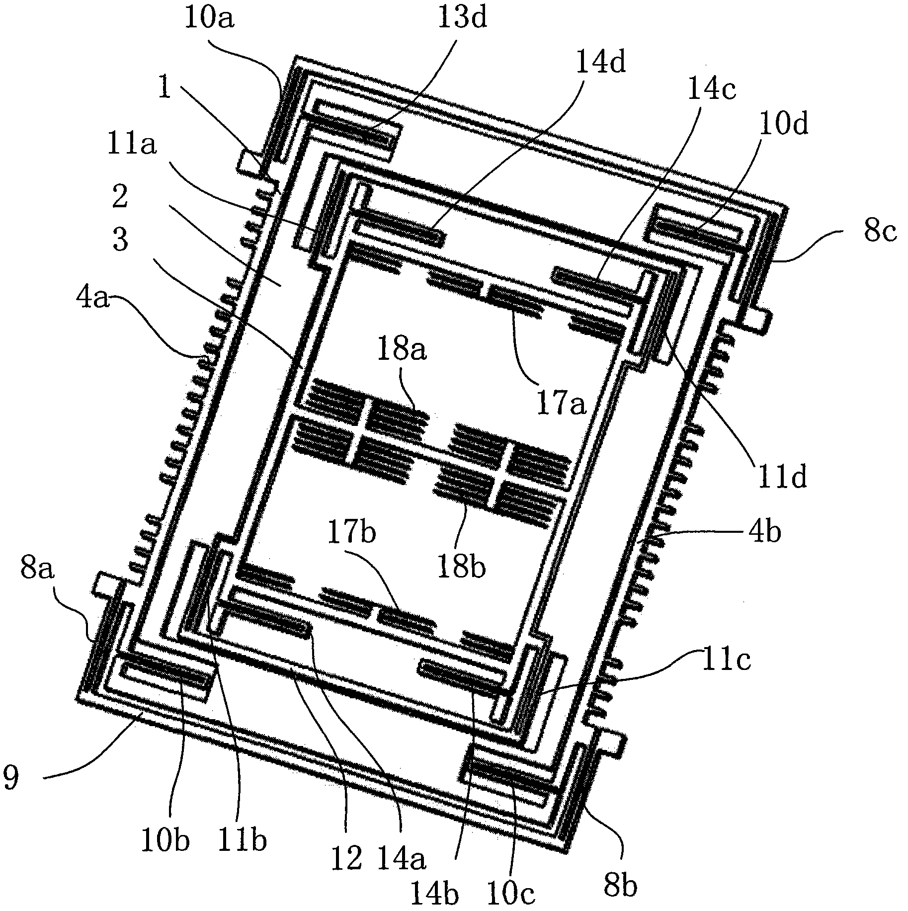 Internal and external truss type three-frame micro-mechanical gyro structure