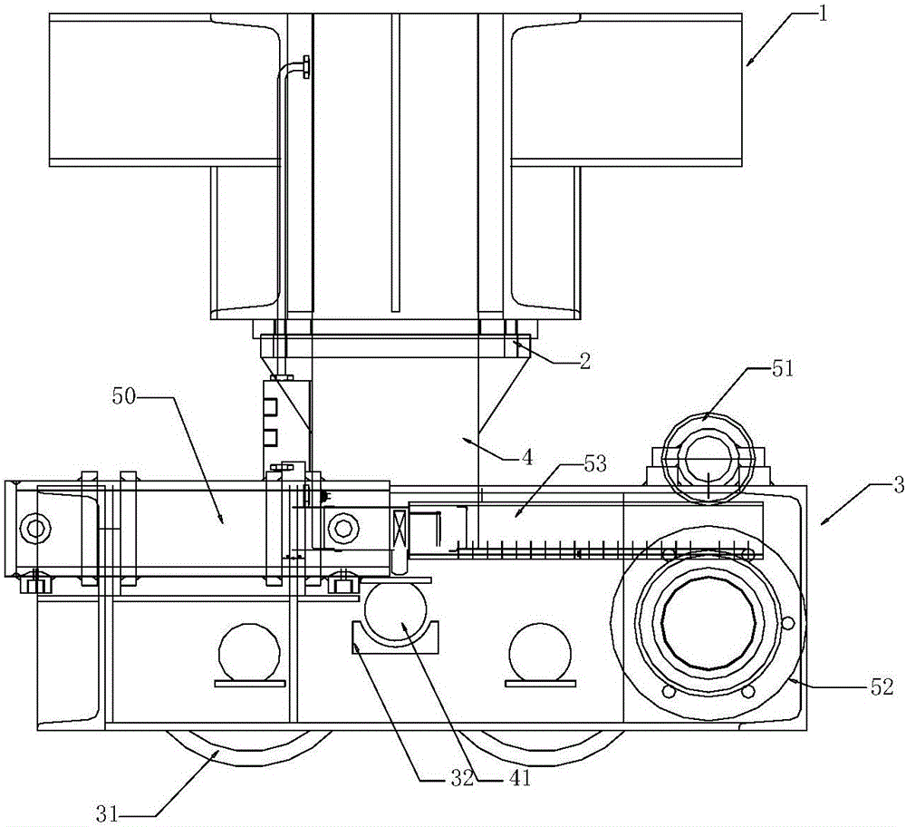 The overall translation device of the building with self-propelled function