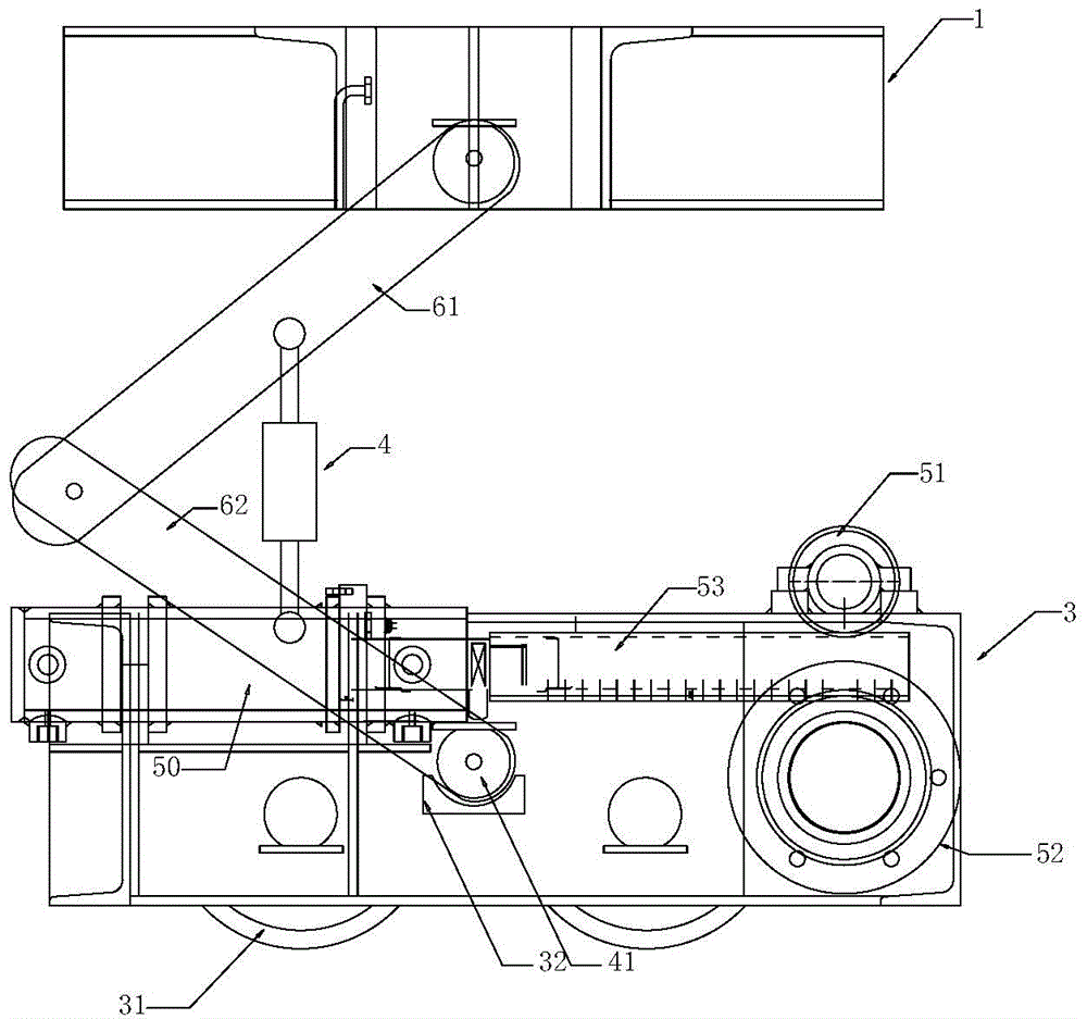 The overall translation device of the building with self-propelled function