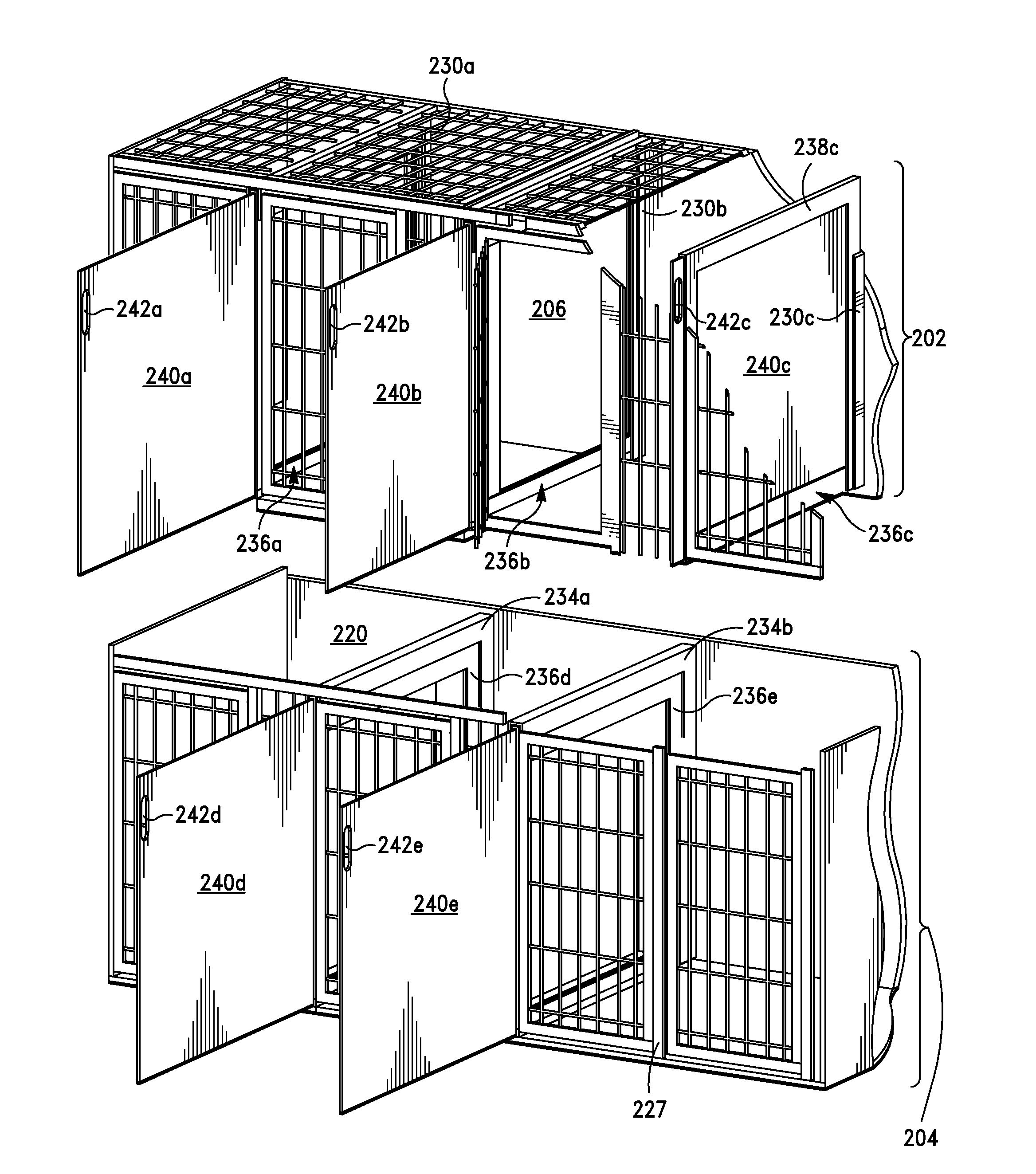 Animal Cage Run Having a Removable Divider