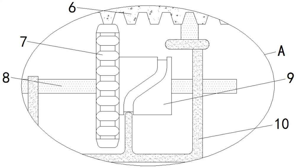 Energy-saving crushing device for caked materials in boiling dryer