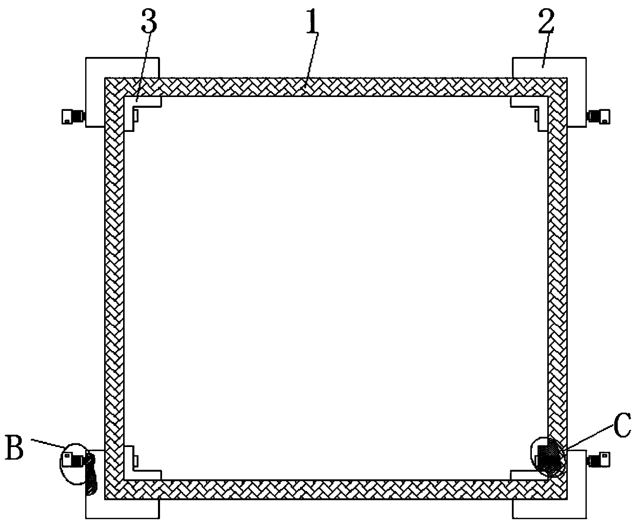 Corrugated paper box with angle beads