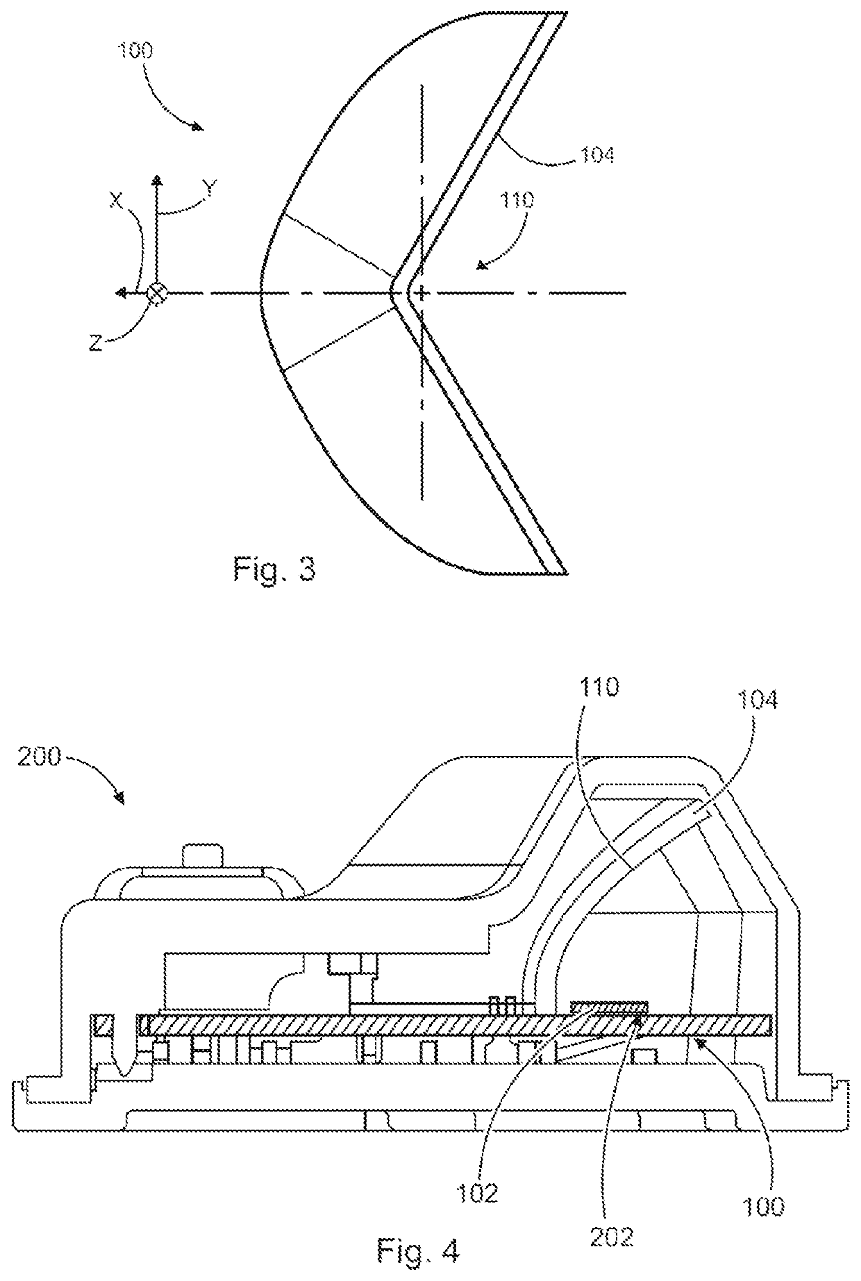 Antenna device for emitting and receiving electromagnetic waves