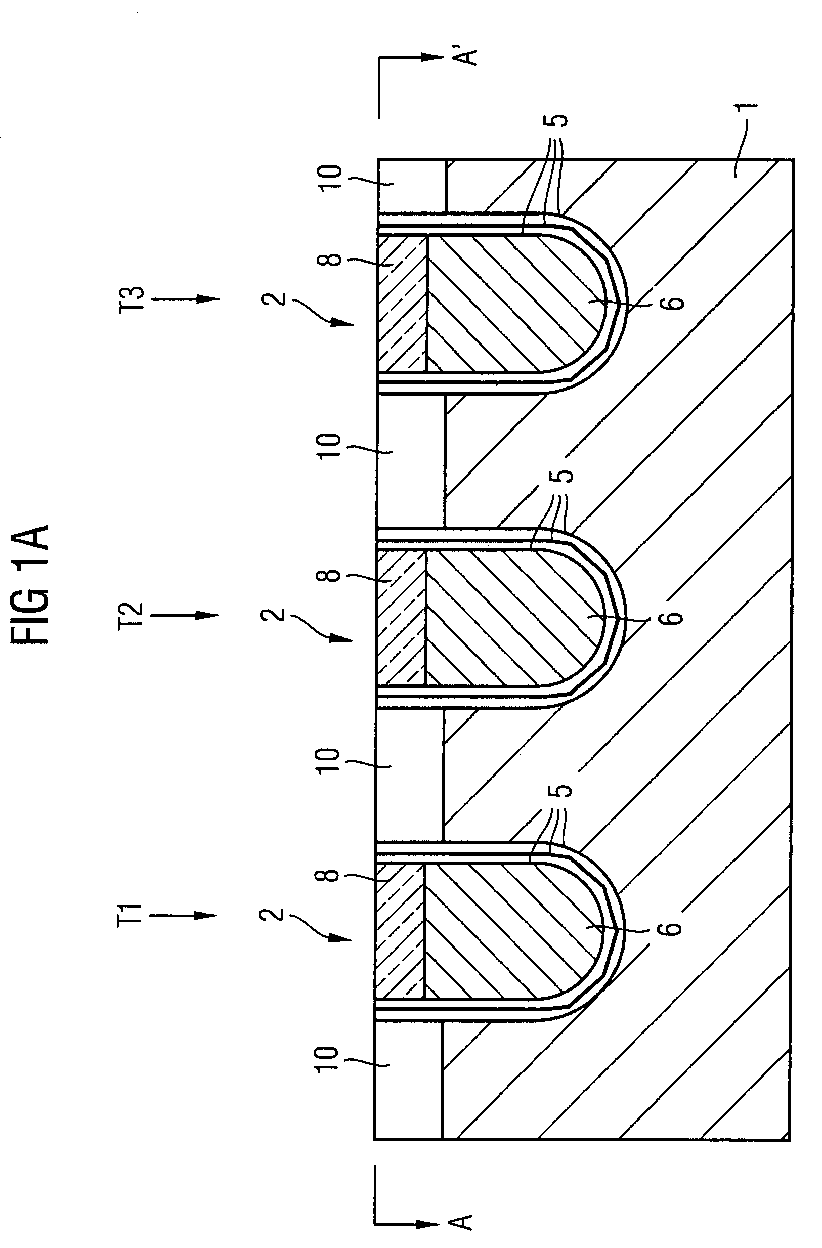 NROM semiconductor memory device and fabrication method