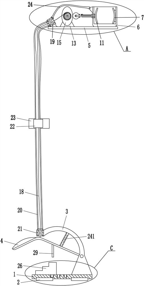 An inflatable air bag compressor for blood pressure detection in internal medicine