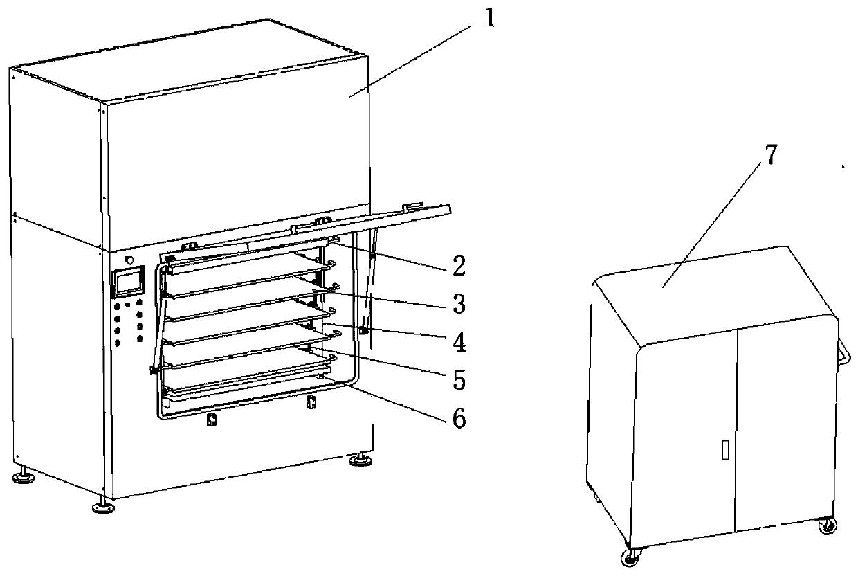 Freezing and thawing machine for freezing and thawing process treatment of biopharmaceutical material