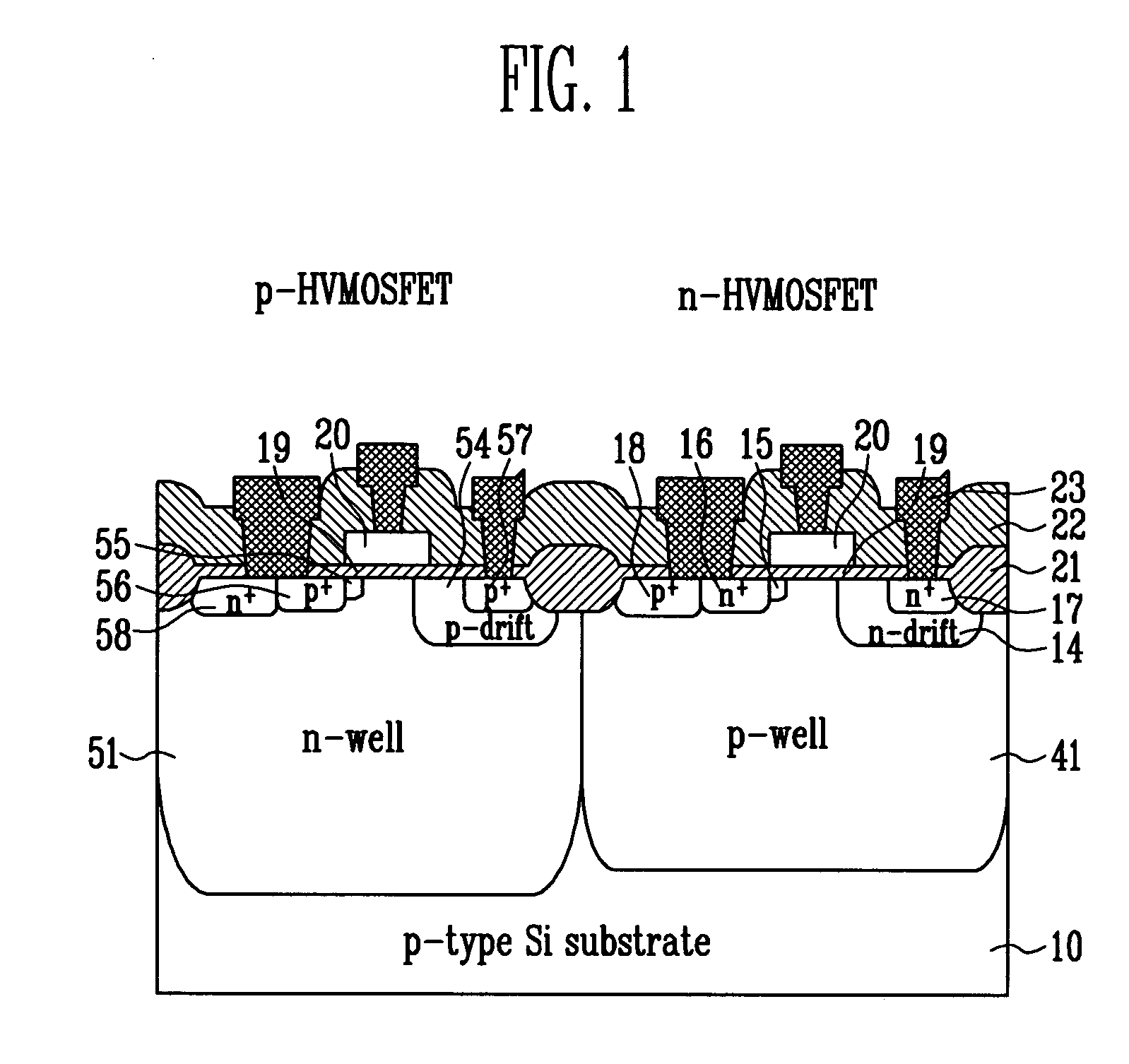 High voltage mosfet having Si/SiGe heterojunction structure and method of manufacturing the same