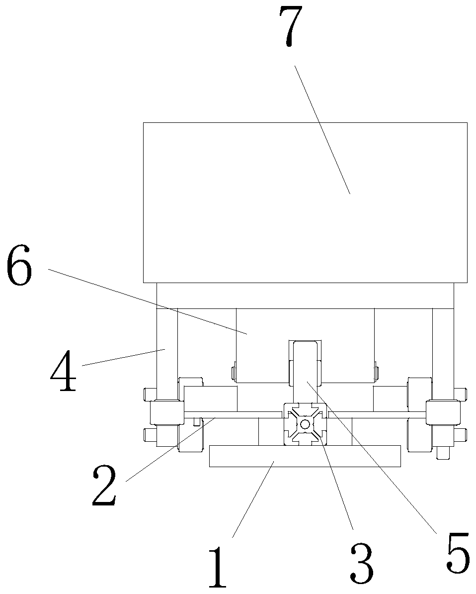 Sliding mechanism of surface treatment equipment for synthesizing and processing new polymer material
