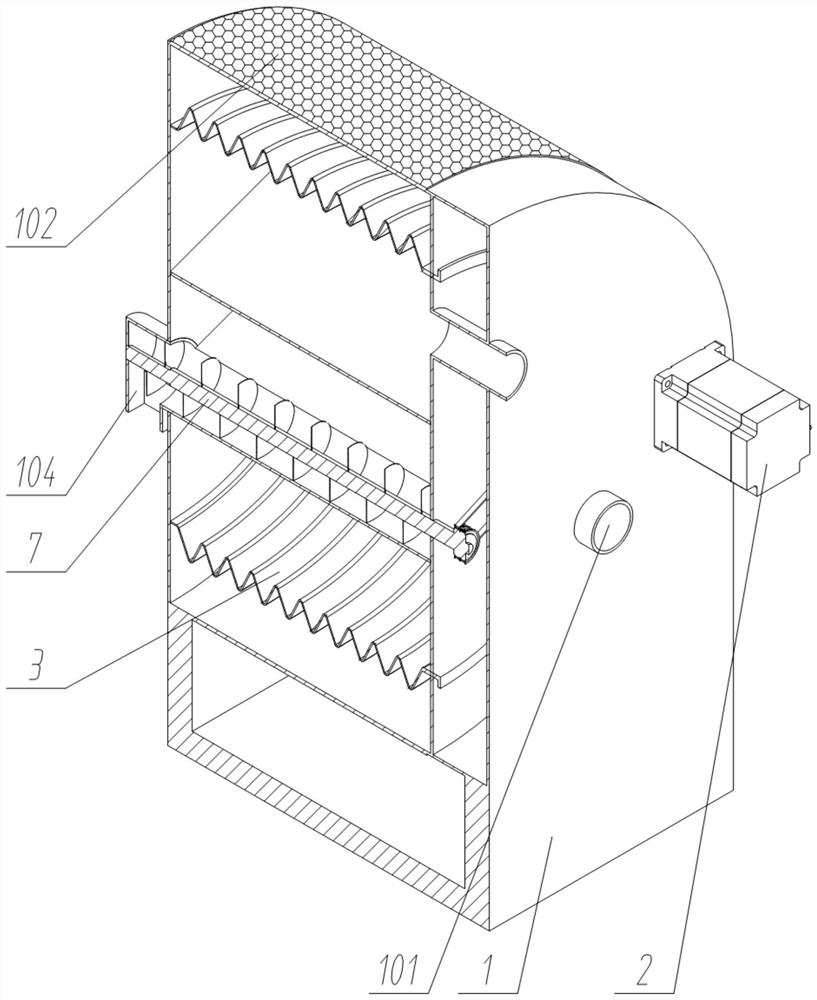 A floor-standing air-mechanical filter for textile workshops