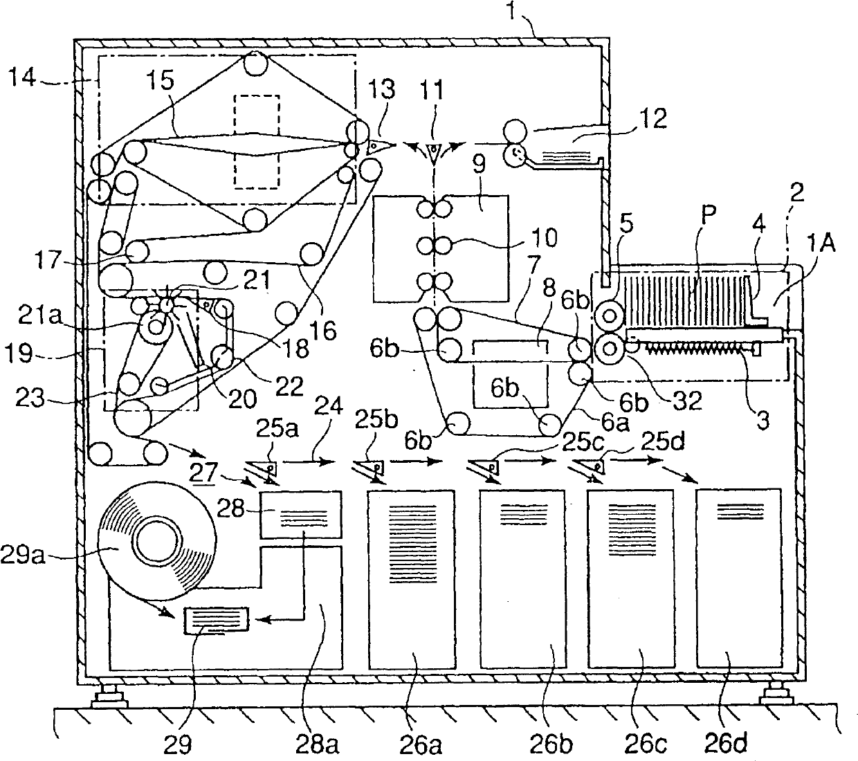 Paper taking-out device